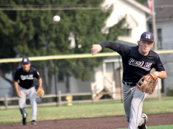 Parkersburg Post 15 delivers in first postseason test, defeats Ritchie 7-1